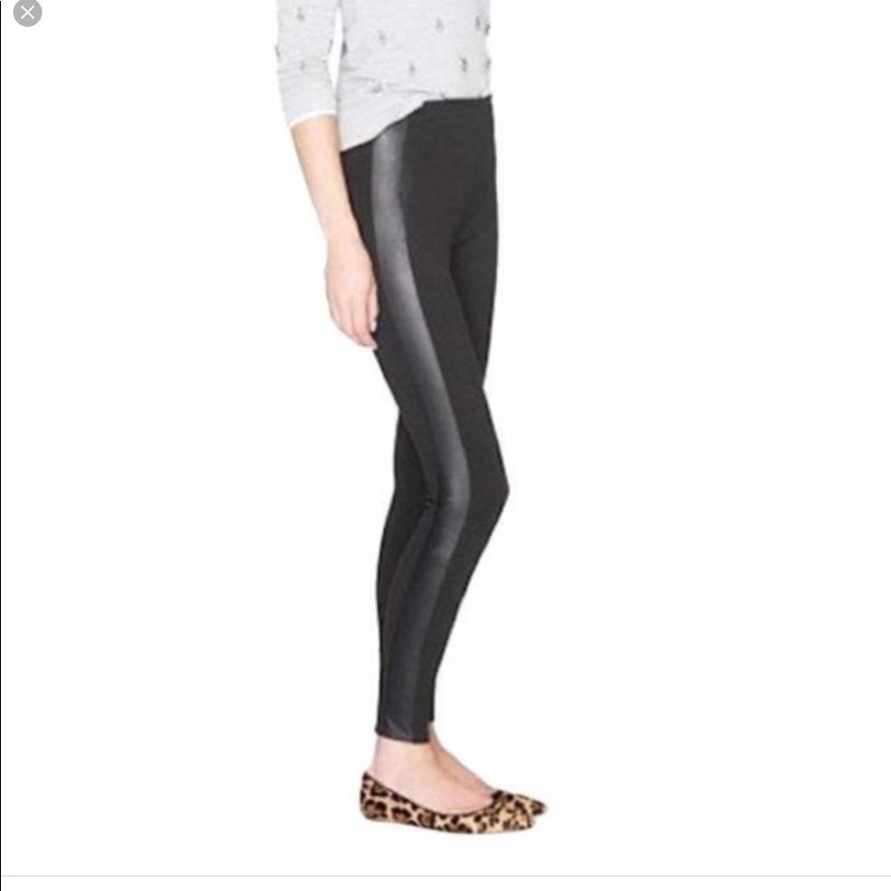 J crew leather panel pixie pant